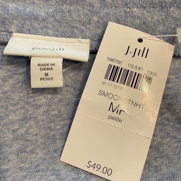 J.Jill Pure Jill Blue Terry Cloth Swimsuit Cover Up Skirt Size MP - Picture 9 of 10